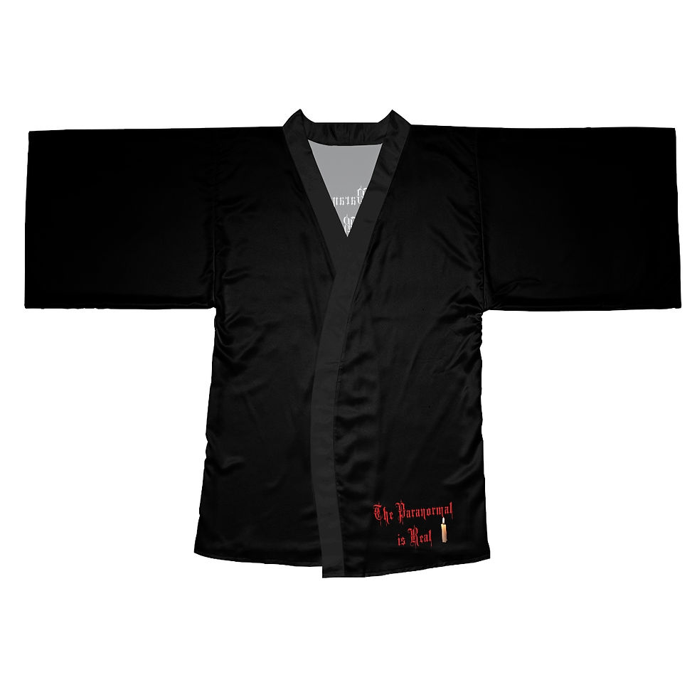 BLACK Long Sleeve Kimono Robe