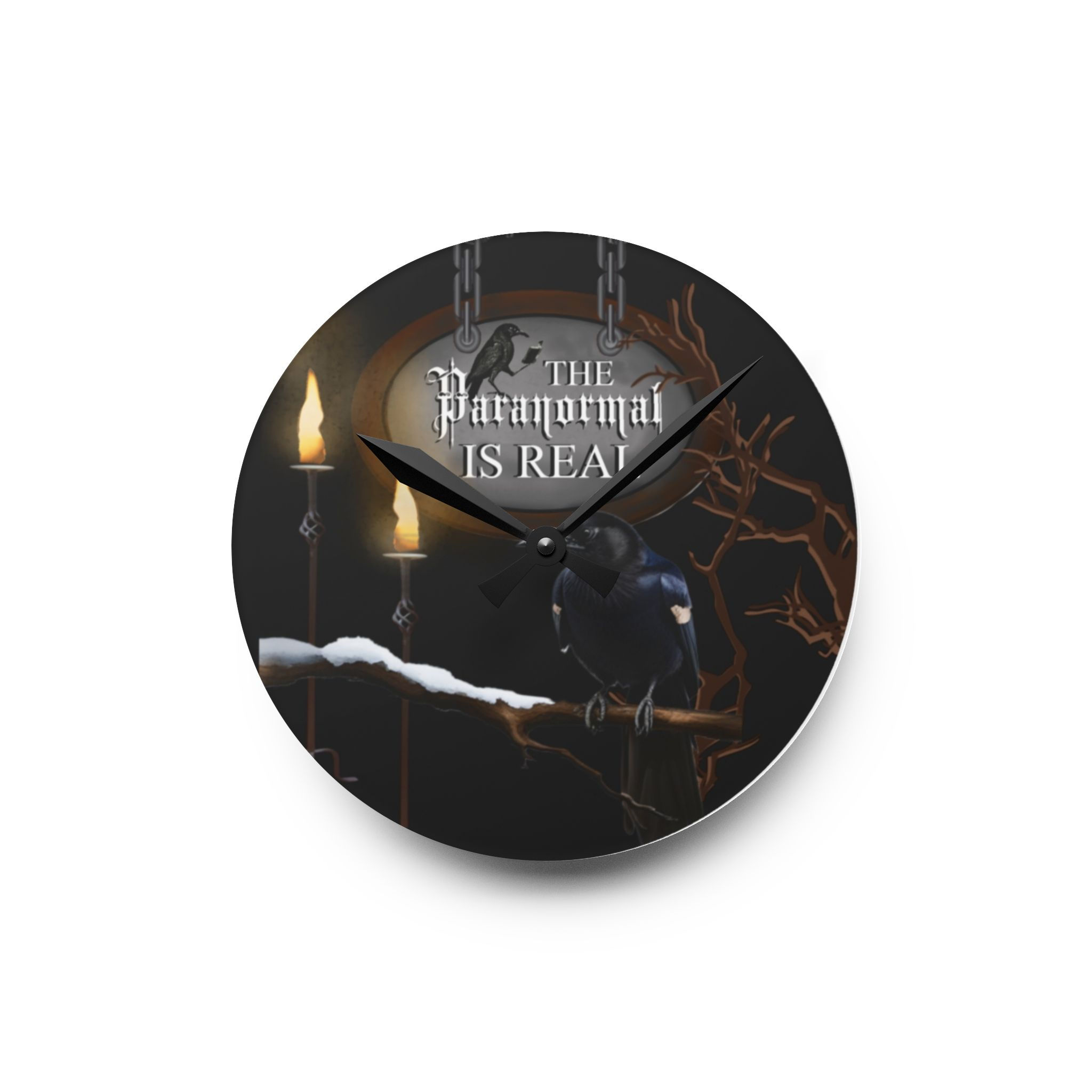 Paranormal Acrylic Wall Clock - Perfect for Paranormal Home Decor