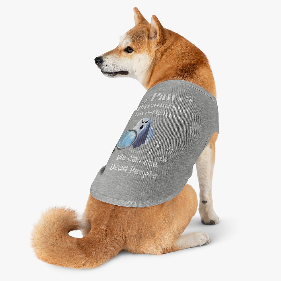 Thumbnail:  "We Can See Dead People" Pet Tank Top- Black Paws Paranormal