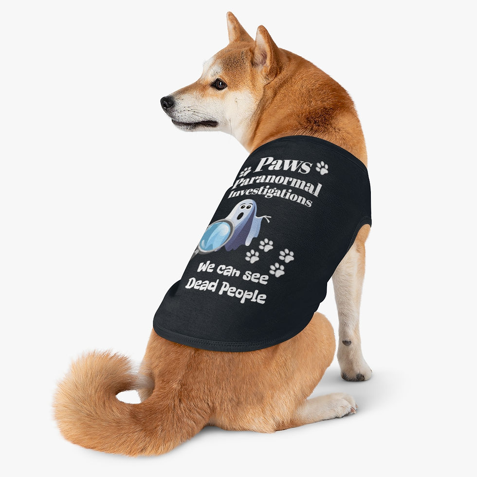 Thumbnail:  "We Can See Dead People" Pet Tank Top- Black Paws Paranormal