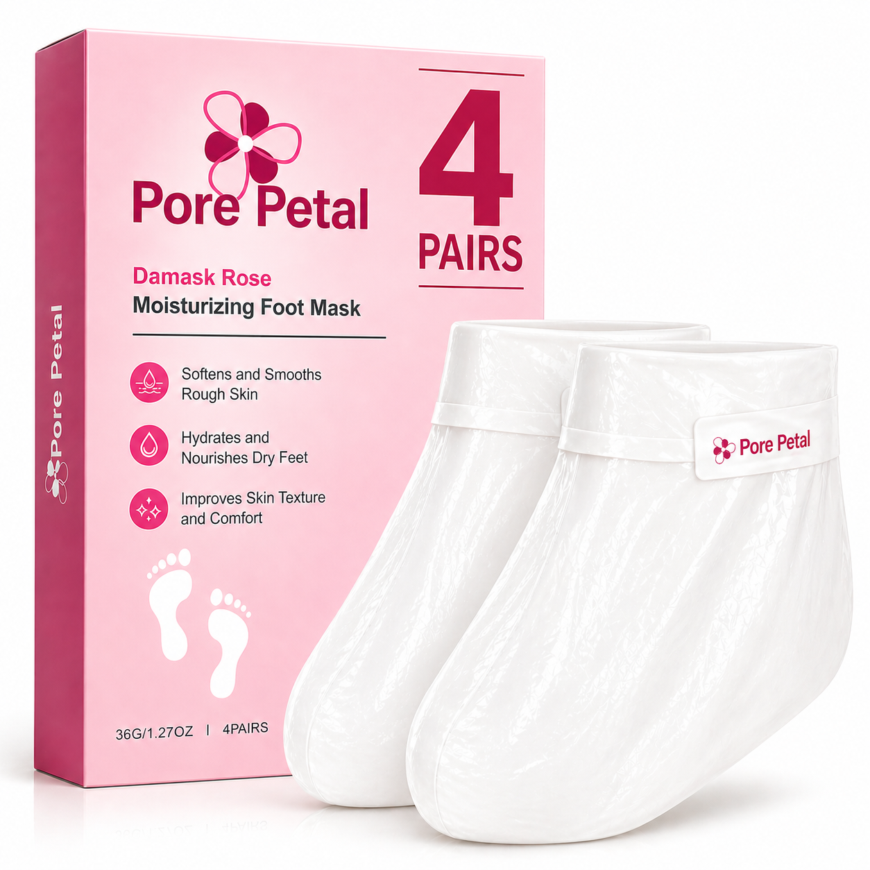 Pore Petal Exfoliating & Moisturizing Foot Mask