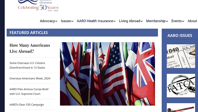 Association of Americans Resident Overseas (AARO)