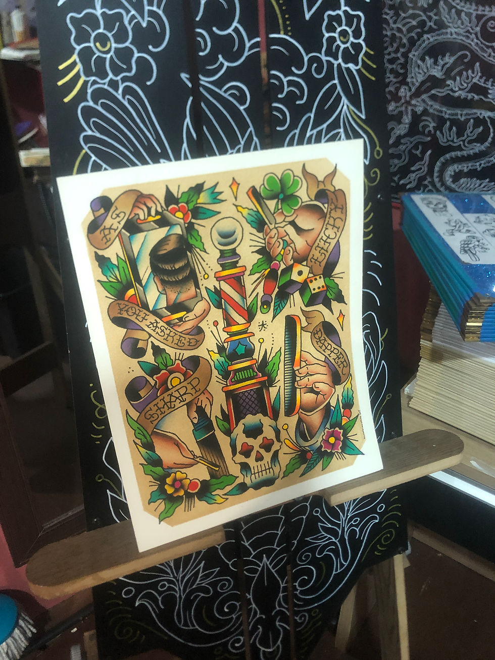 Thumbnail: Original pantings 11x14in barber set 02