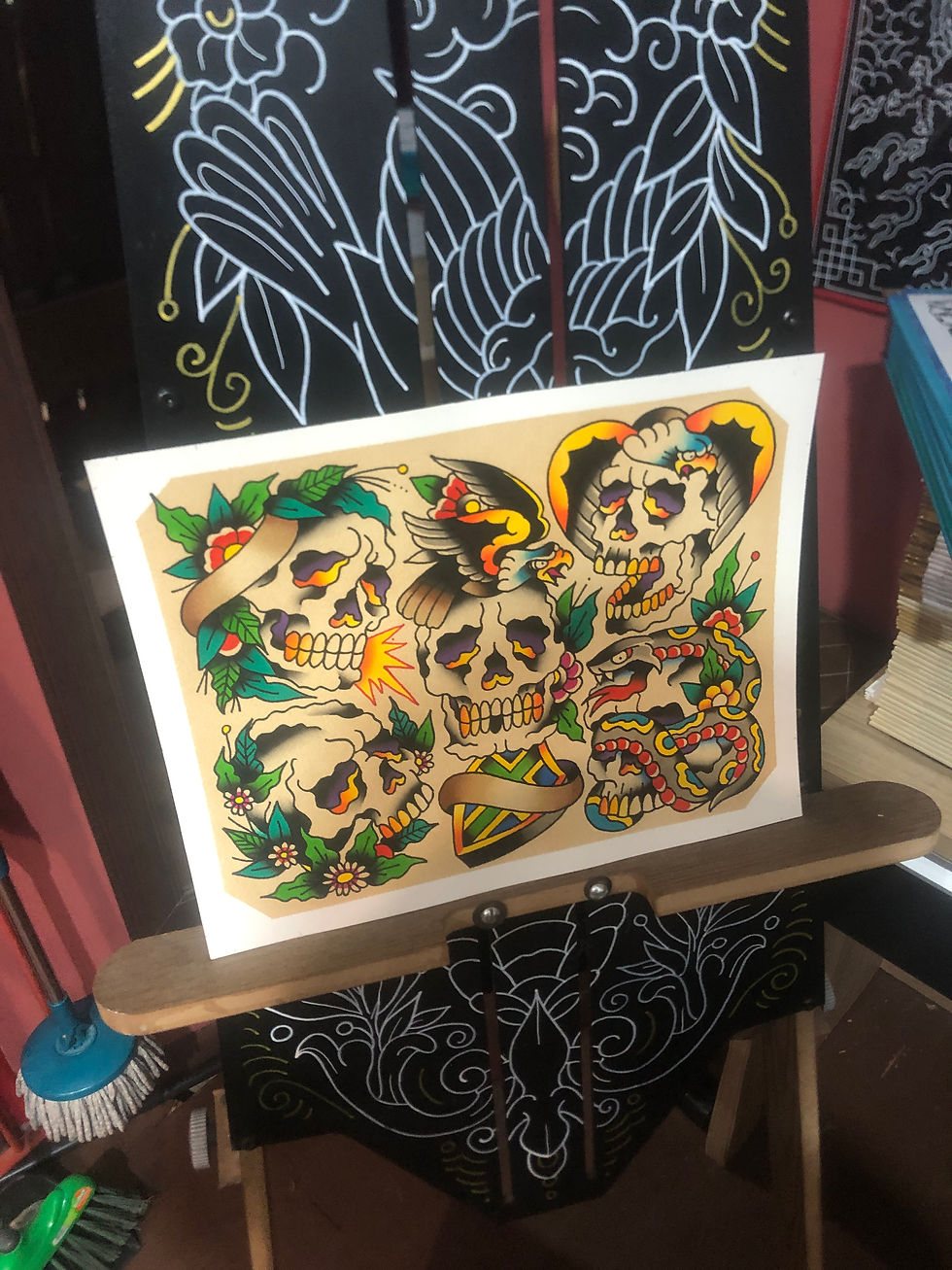Thumbnail: Original pantings 11x14in skulls set