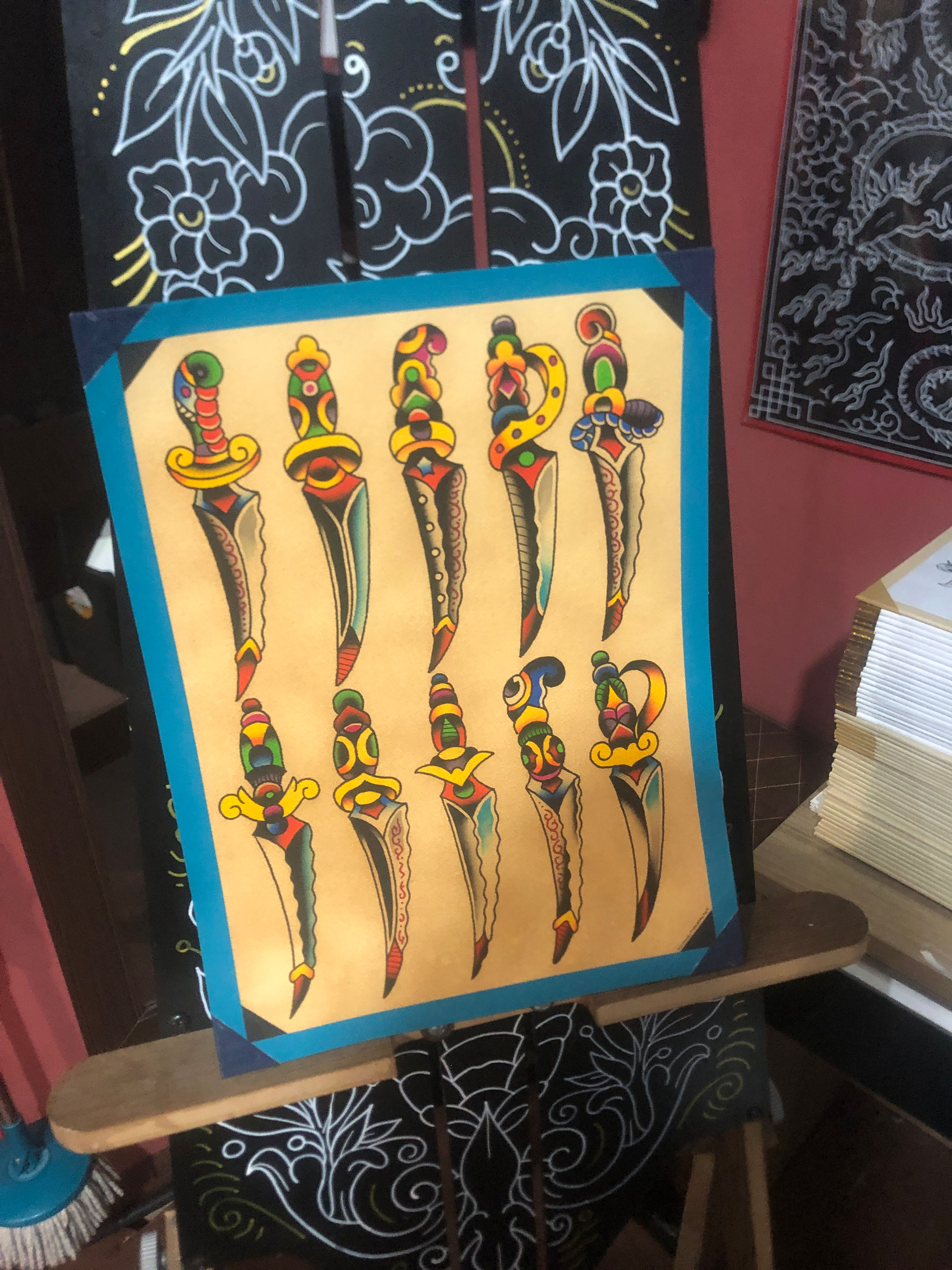 Original pantings 12x16in daggers set