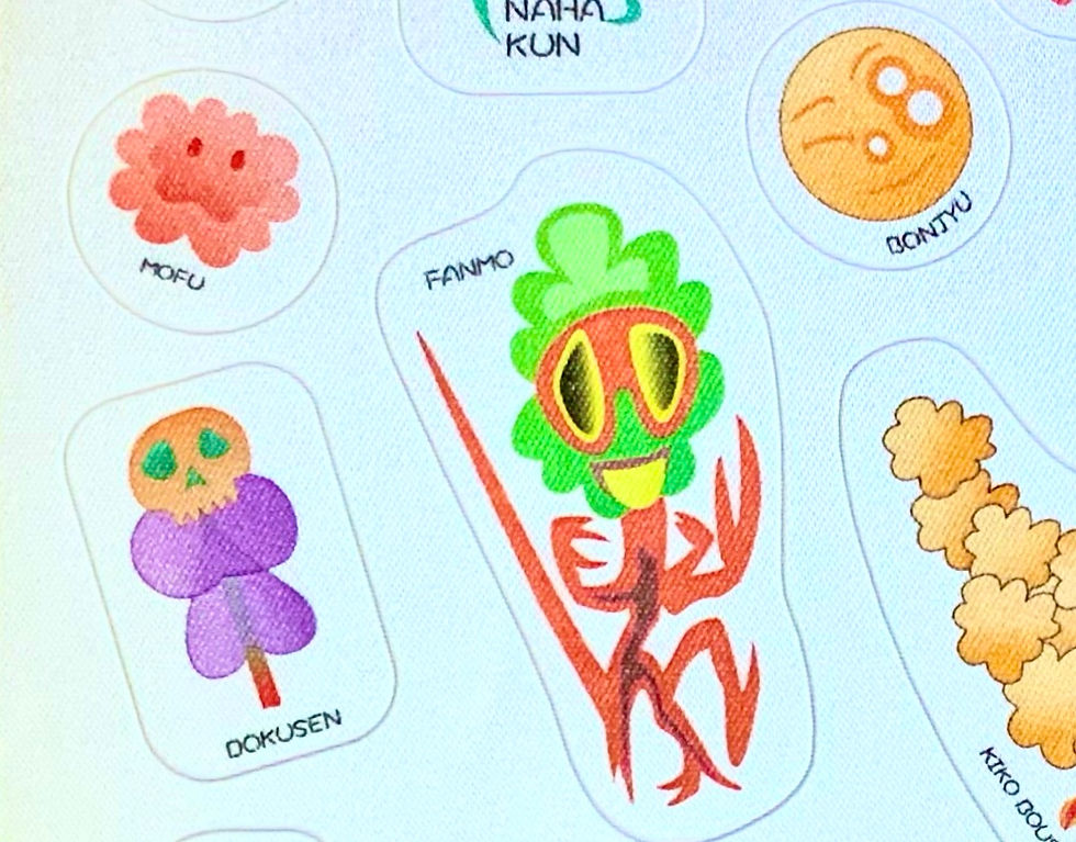 サムネイル： なはくん光沢シール   キャラクターズ 2　 NAHAKUN SATIN STICKER: Characters 2
