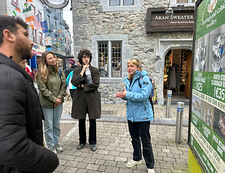 Walking tour near the Spanish Arch in Galway