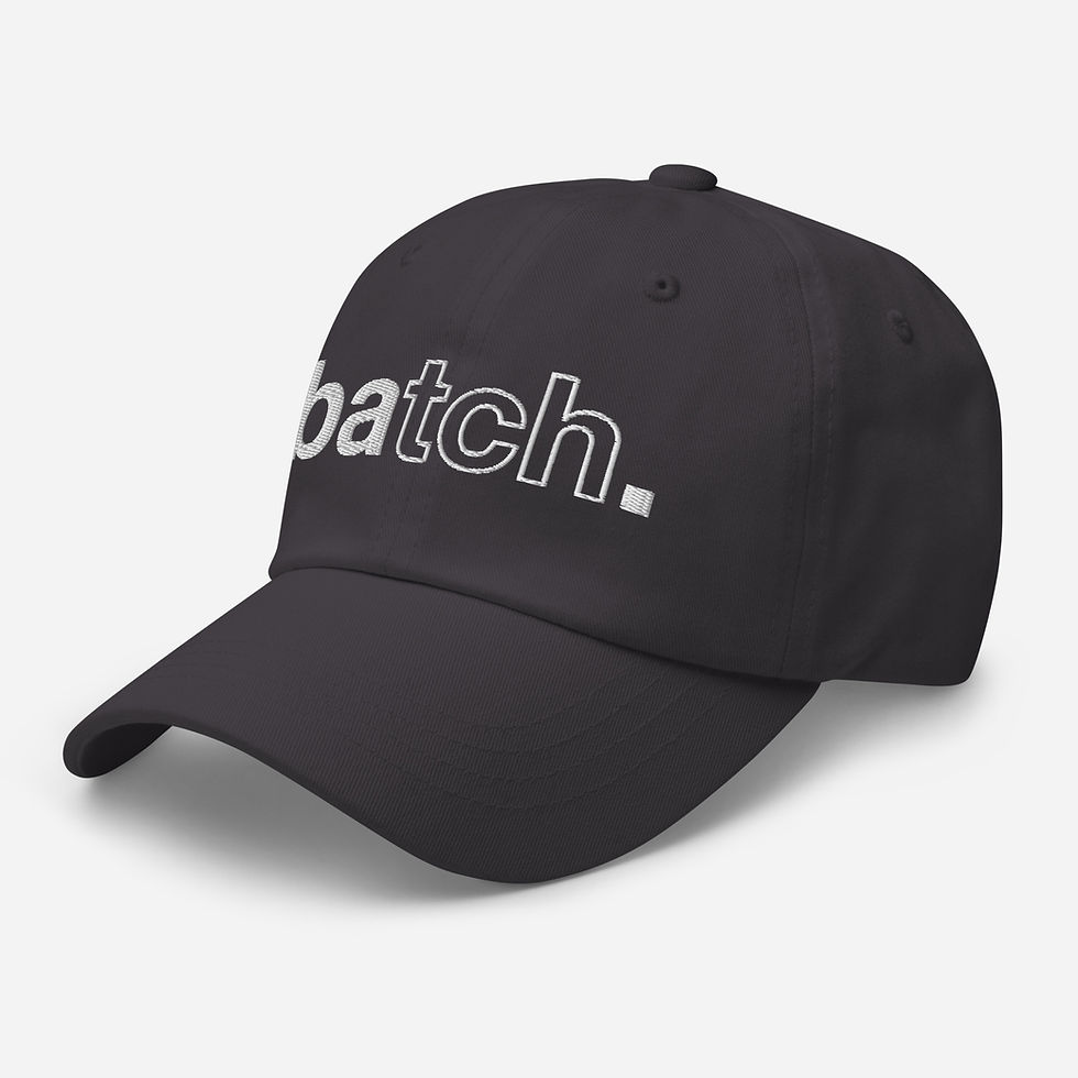 Thumbnail: batch. White-on-Writes Dad Hat