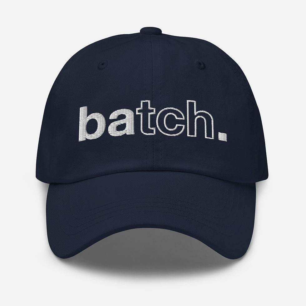 Thumbnail: batch. White-on-Writes Dad Hat