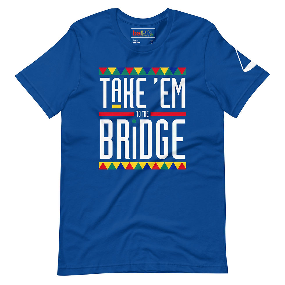 Миниатюра: Take 'Em to the Bridge Unisex T-Shirt (White Lettering)