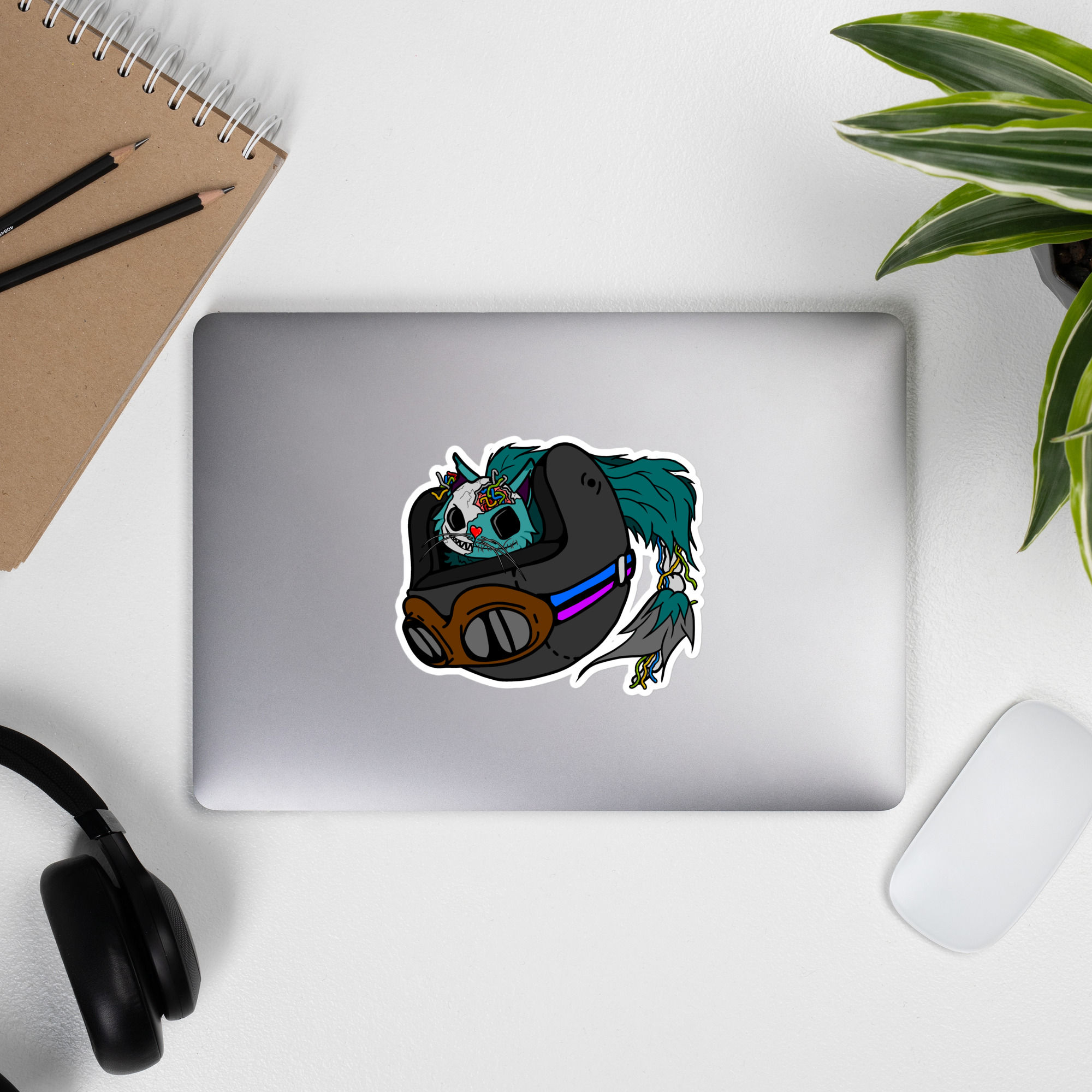 Cat in a hat sticker