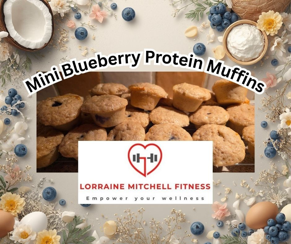 mini blueberry protein muffins