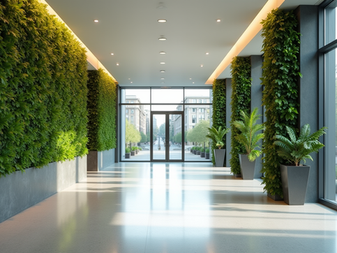 Biophilic design, indoor plants, office plants, green walls, US
