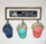 Custom Framed Hat Rack with faux leather patch for cattle show award