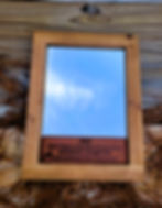 Thumbnail: Custom Faux Leather and Wood Award Mirror