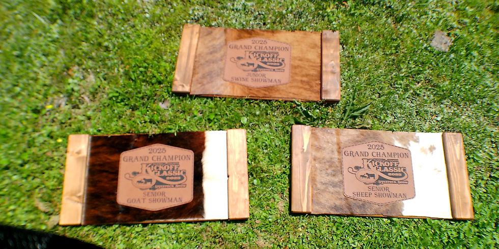 Thumbnail: Genuine Cowhide Wood Tray Wall Hanging Award