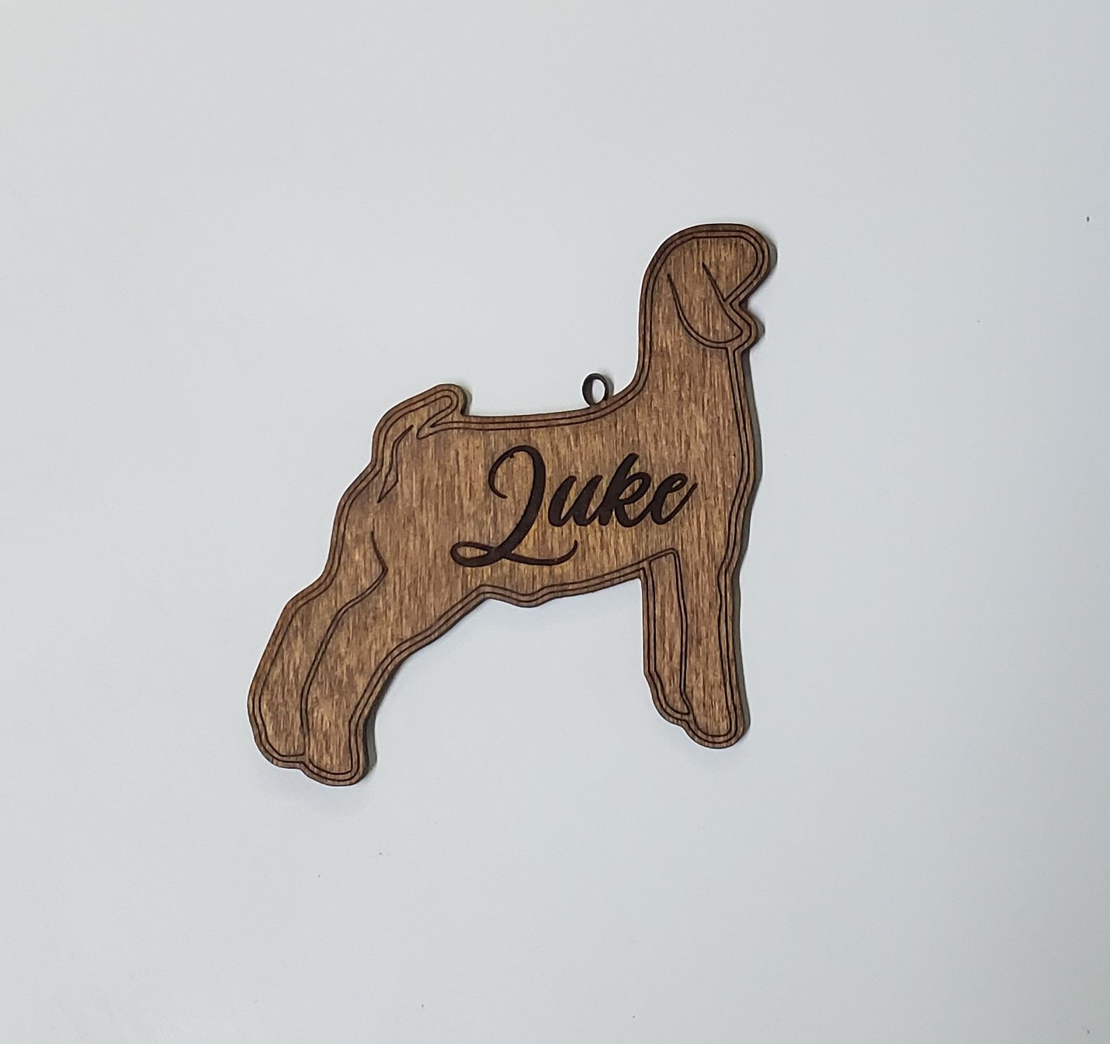 Market Goat / Doe / Wether / Personalized Christmas Ornament