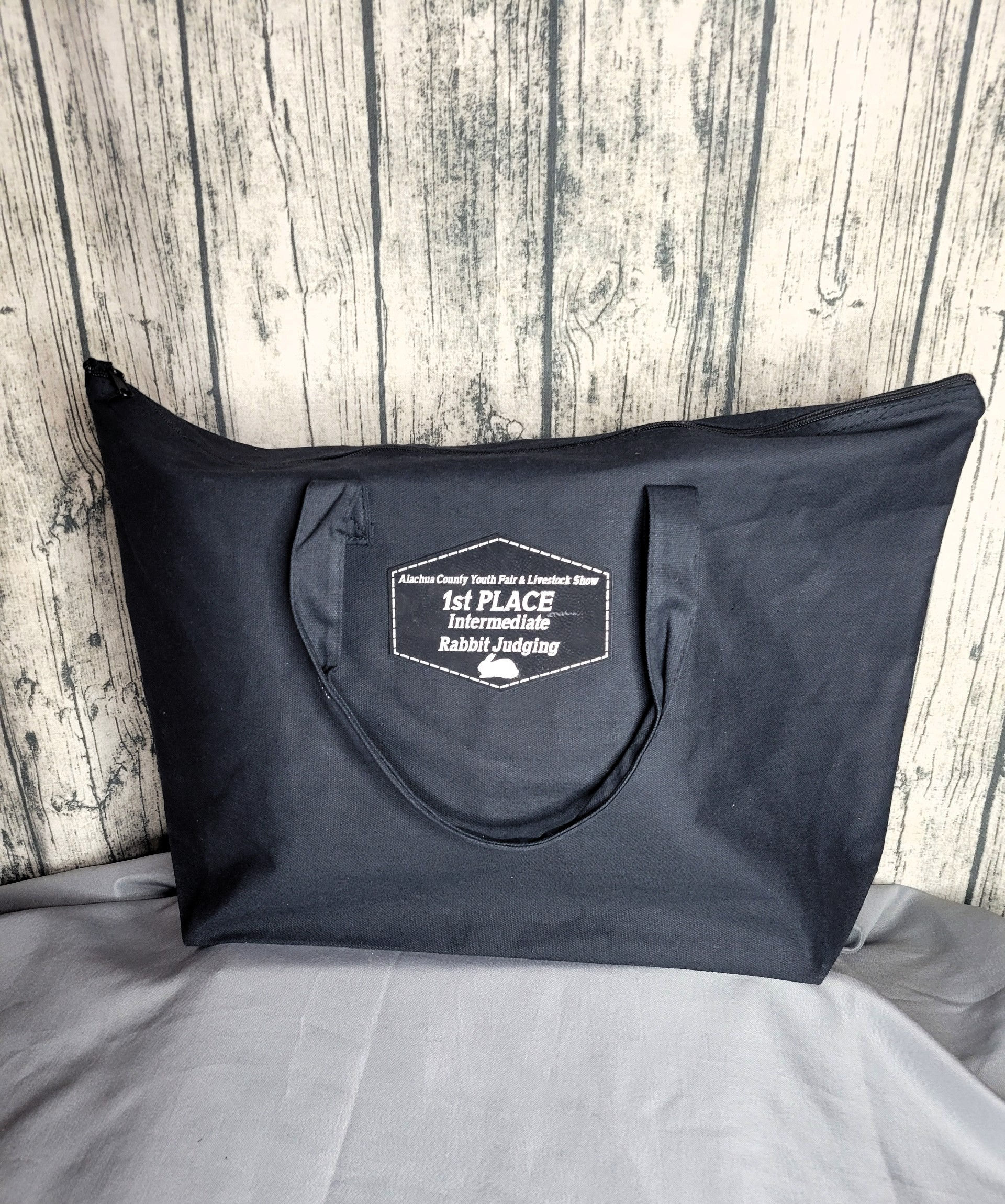 Canvas Tote Faux Leather Patch