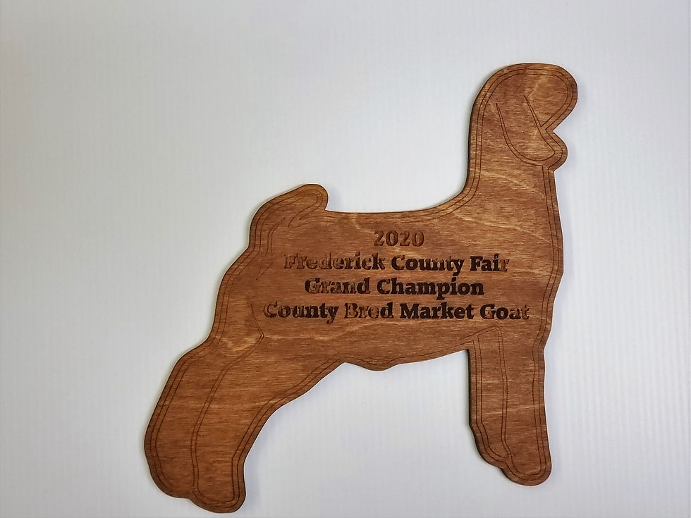 Thumbnail: Wood Wether Goat Cut Out Livestock Award