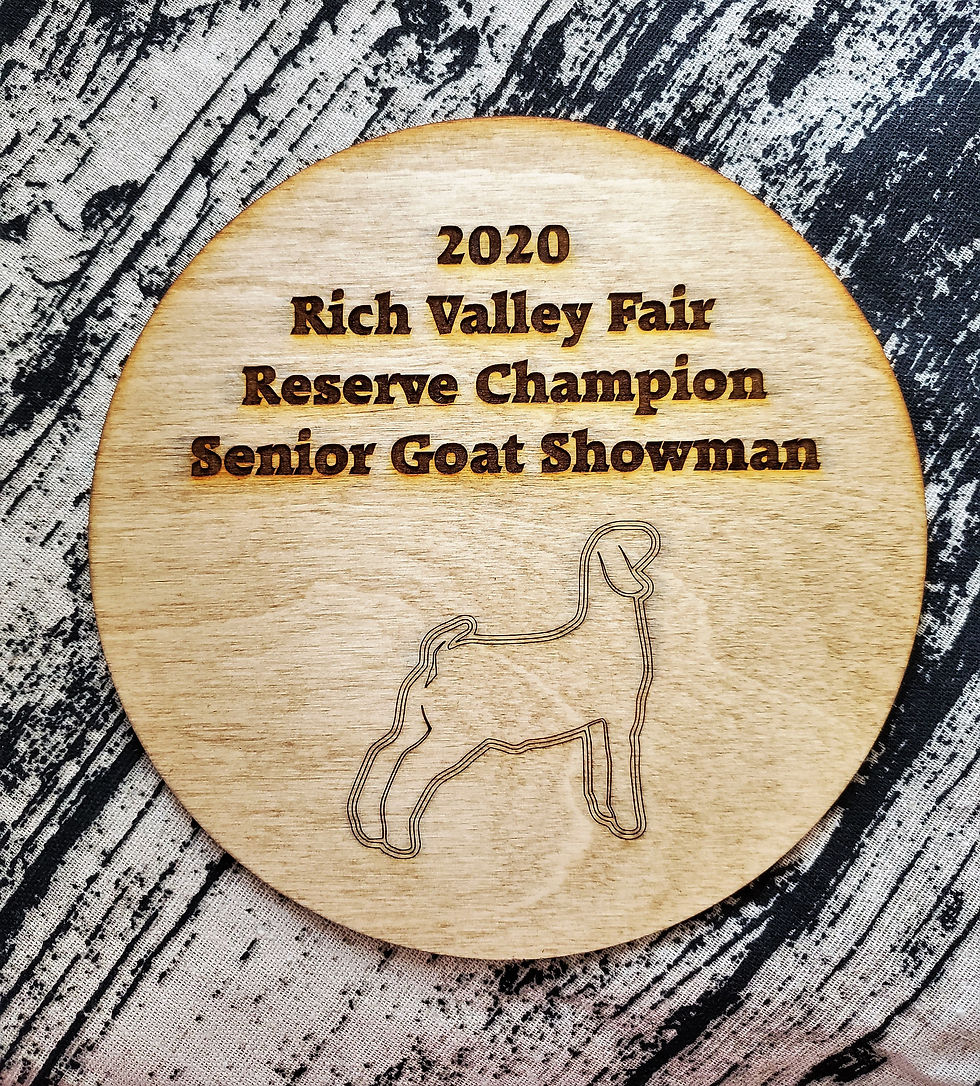 Thumbnail: Small Round Livestock Engraved Award