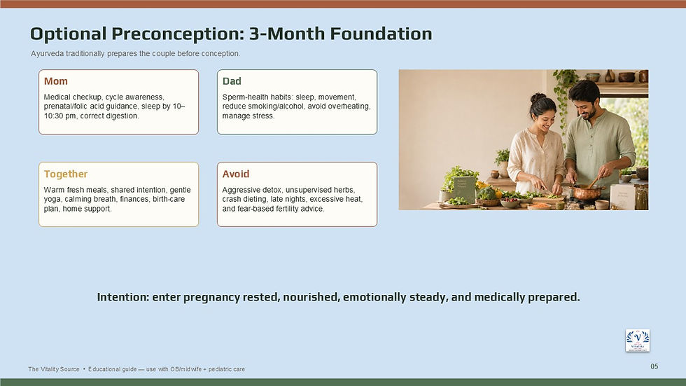 Holistic pregnancy care concept with Ayurveda and maternal wellness