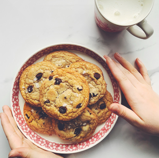 Plate of 7th St Chocolate Chip Cookies