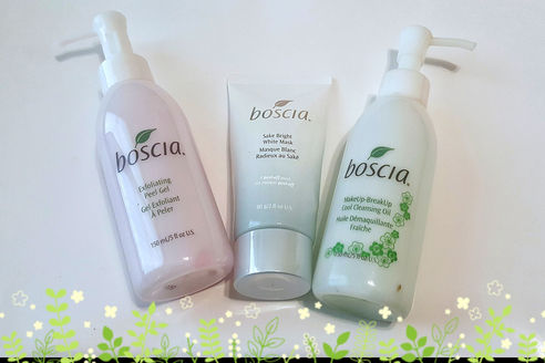 #XOReviews - Boscia (Peeling gel, Sake White Mask, Cleansing Oil)