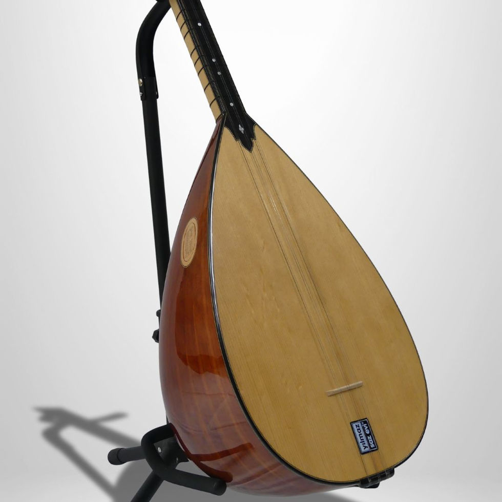 Baglama Korpus Wacholder Holz Detail Verarbeitung