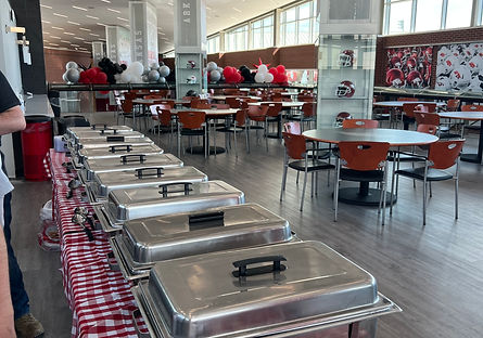 Catering Dishes at an Event Provided by Herman's Ribhouse