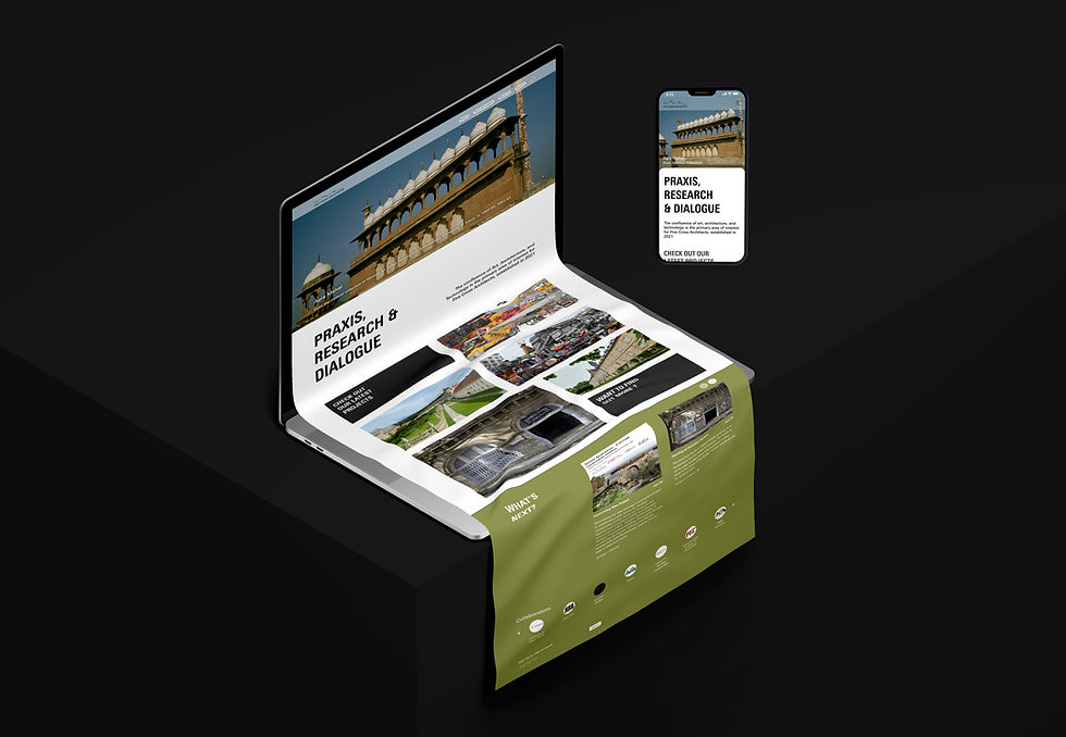 Five Cross Architects website design by One Eight Kōbō