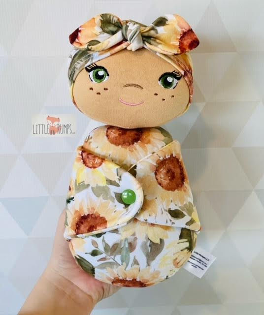 Med Sunflower Swaddle Baby