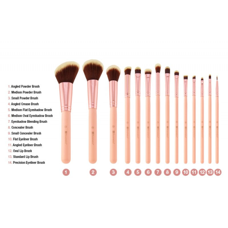 Миниатюра: BH Cosmetics Chic Brush Set Набор Кистей с Косметичкой
