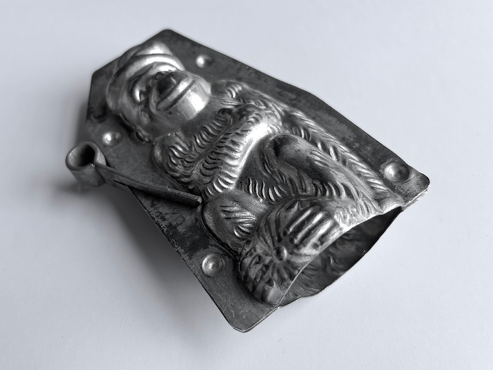 Miniaturbild: Seltene antike Schokoladenform AFFE MIT HUT, ca. 13 cm