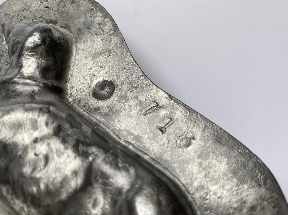 Miniaturbild: Seltene antike Schokoladenform JAGDHUND, ca, 14,5 cm