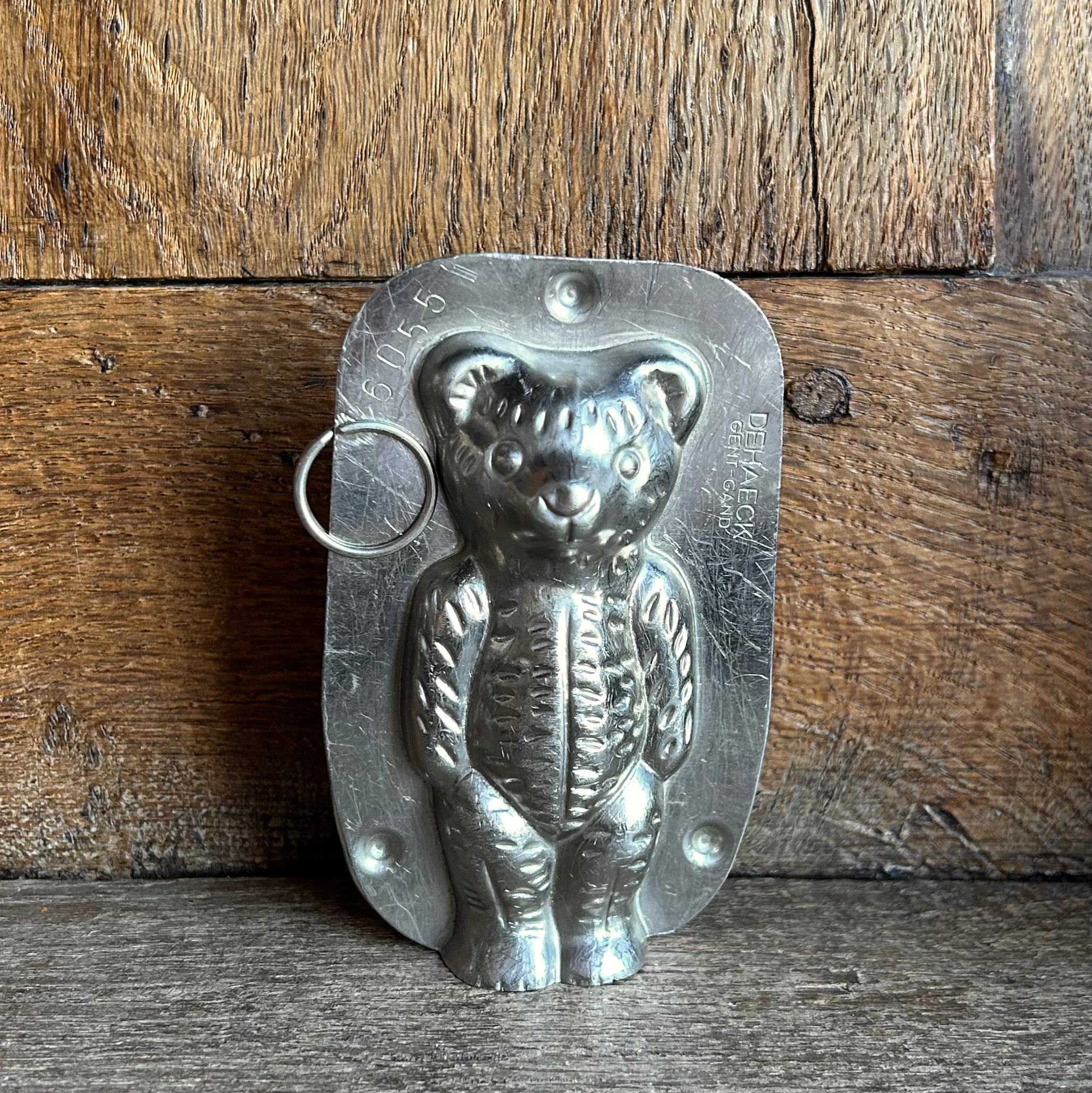 Antike Schokoladenform KLEINER STEHENDER TEDDYBÄR, ca. 10  cm