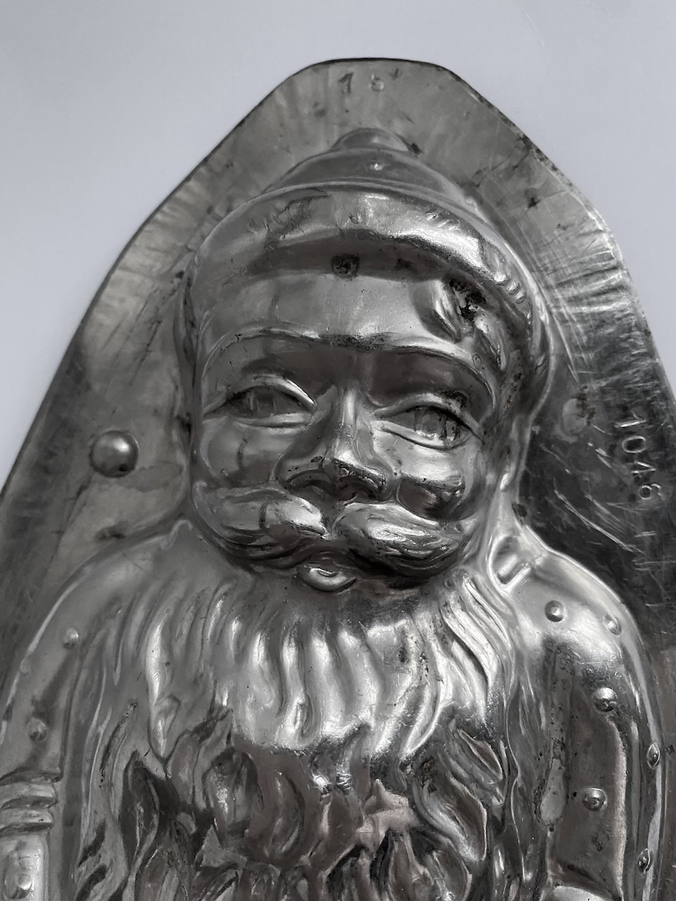 Miniaturbild: Seltene antike Schokoladenform GROSSER SANTA CLAUS, ca. 31 cm