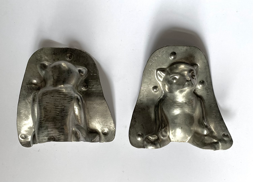 Thumbnail: Rare antique chocolate mold TEDDY BEAR, approx. 12 cm