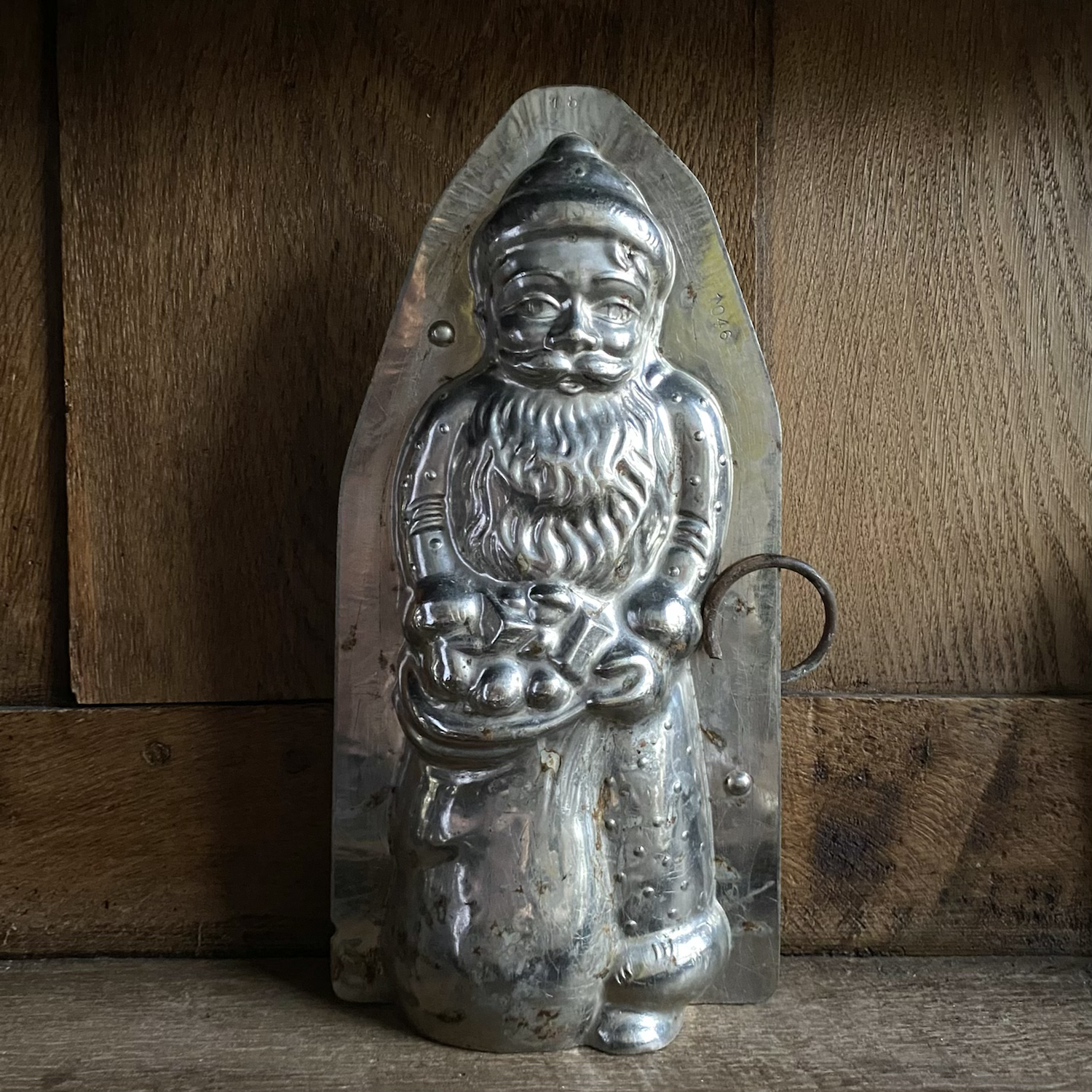 Rare antique chocolate mold LARGE SANTA CLAUS, approx. 31 cm