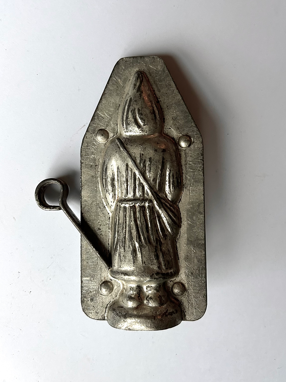 Miniaturbild: Antike Schokoladenform NIKOLAUS MIT GESCHENKESACK, ca. 13 cm