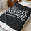 Thumbnail: Coach Script Velveteen Plush Blanket – Soft Black Throw with Retro Script