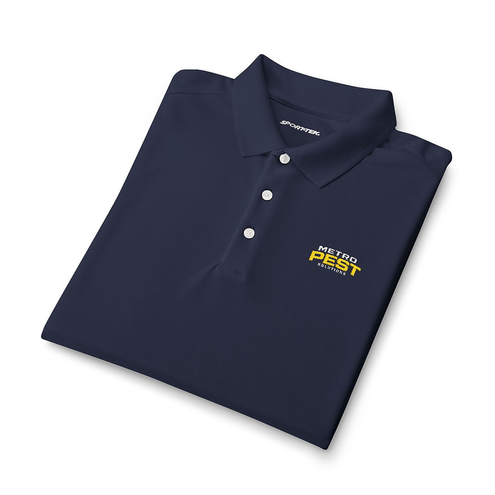 Thumbnail: Men's 'Nerd Fest' Dark Gray Performance Polo — Gaming Convention Logo Shirt