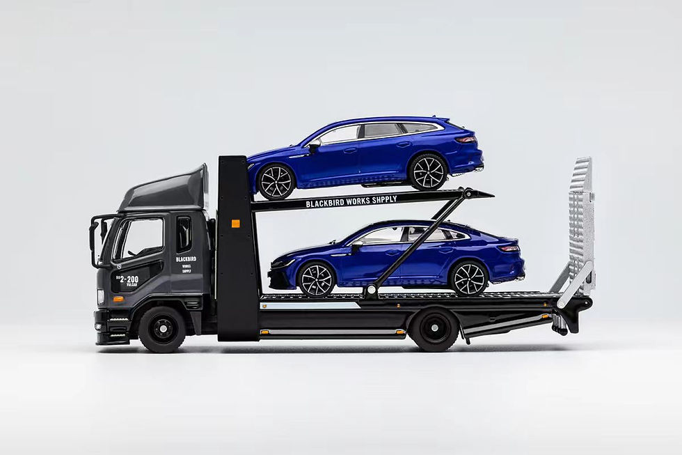 Thumbnail: Mitsubishi Fuso Fighter MK2 (FK 2017) Double Deck Tow Grey BlackBird Livery