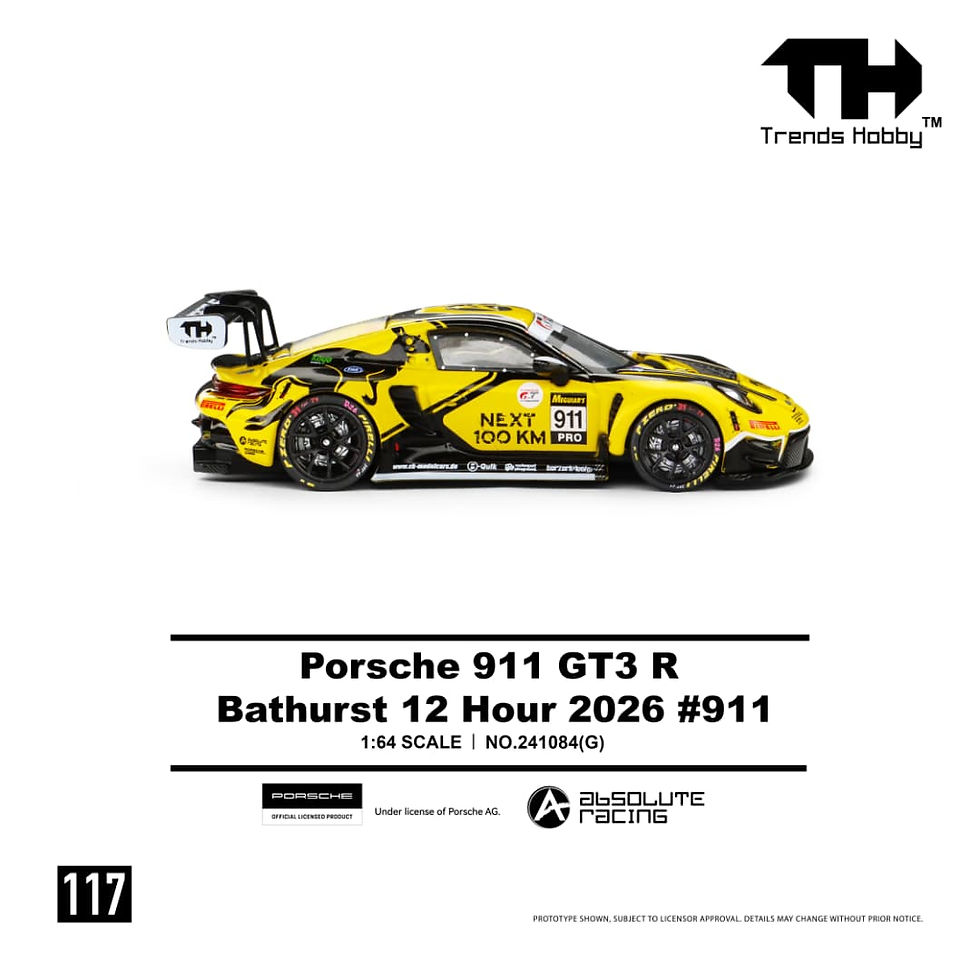 Thumbnail: Porsche 911 (992) GT3 R Bathurst 12 Hours 2026 Yellow #911