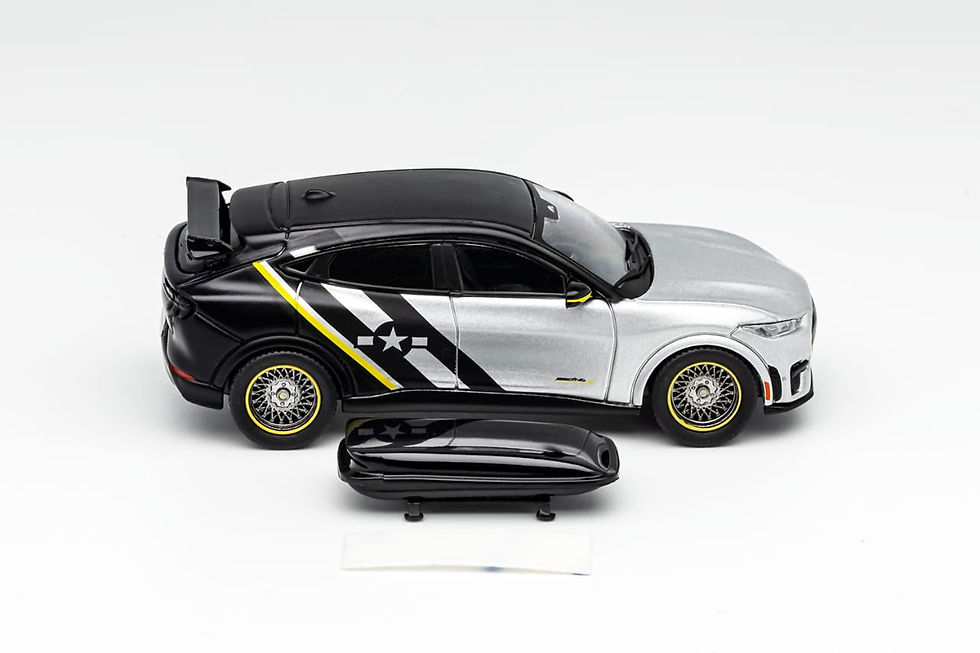 Thumbnail: Mustang Mach-E Customized Silver Black P51 Livery