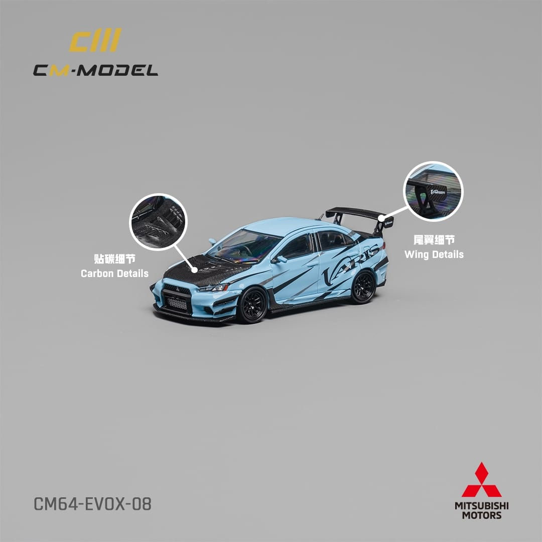 Mitsubishi Lancer Evolution X Varis Modified Light Blue