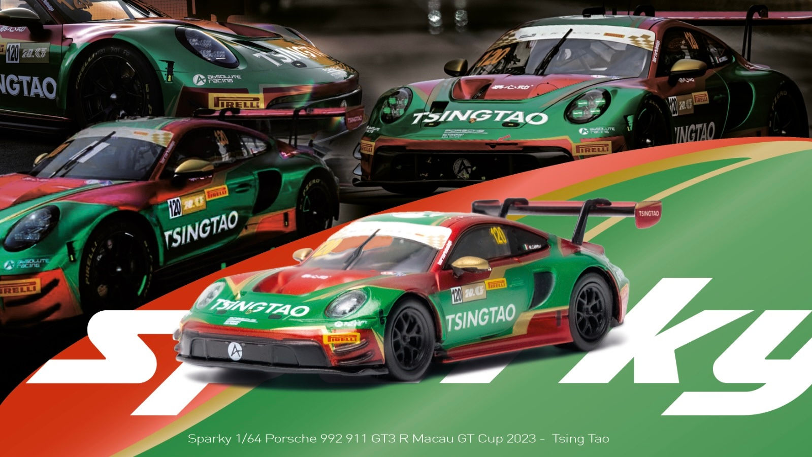 Porsche 992 911 GT3 R Macau GT Cup 2023 - Tsing Tao