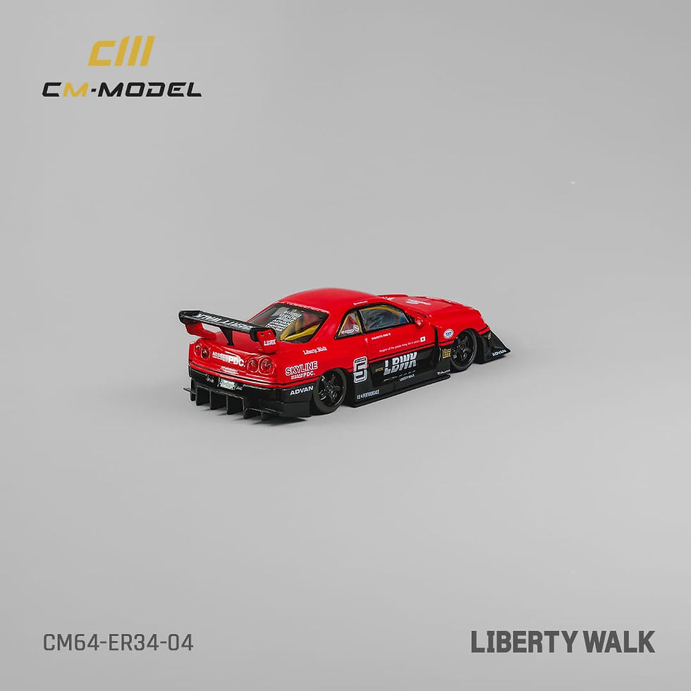 Thumbnail: Nissan Skyline GT-R (R34) ER34 Red #5 with Carbon Headlight