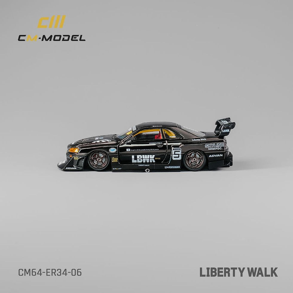 Thumbnail: Nissan Skyline GT-R R34 LBWK ER34 Chrome Gun Grey #5 Livery