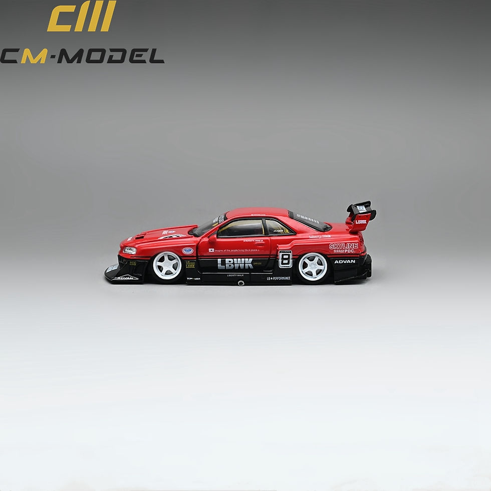 Thumbnail: Nissan Skyline GT-R (R34) LBWK Sper Silhouette ER34 Red #8 Livery with Extra Set