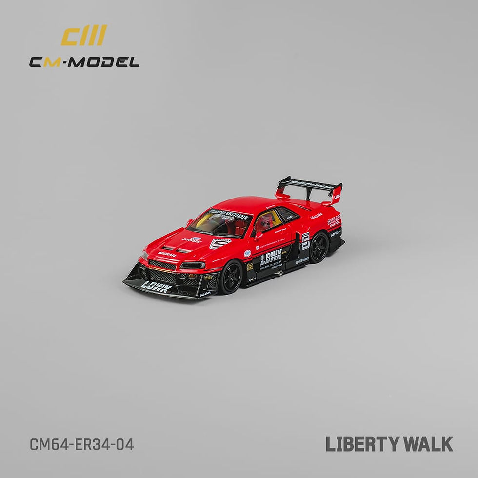 Thumbnail: Nissan Skyline GT-R (R34) ER34 Red #5 with Carbon Headlight